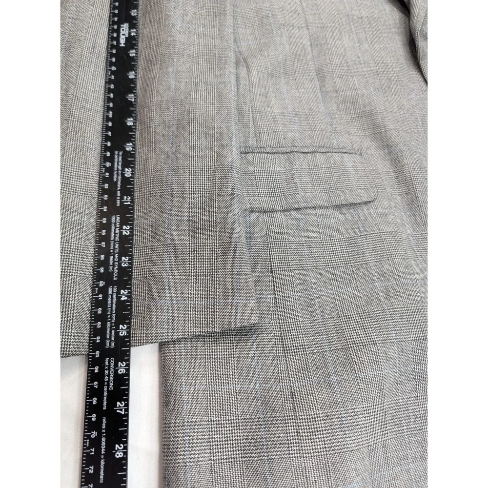 Jos. A. Bank Blazer Coat‎ Suit Jacket Silk Camelhair Glenn Check Plaid 46L 50